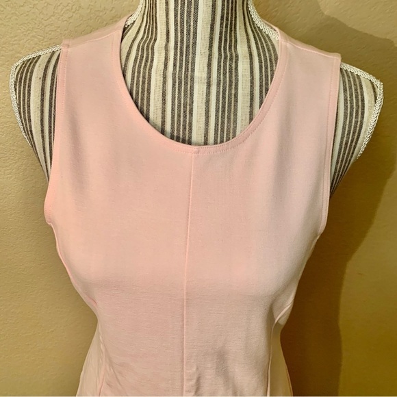 New TEXTILE Elizabeth and James Skater Dress Large Pale Pink Sleeveless Flare - Picture 2 of 16